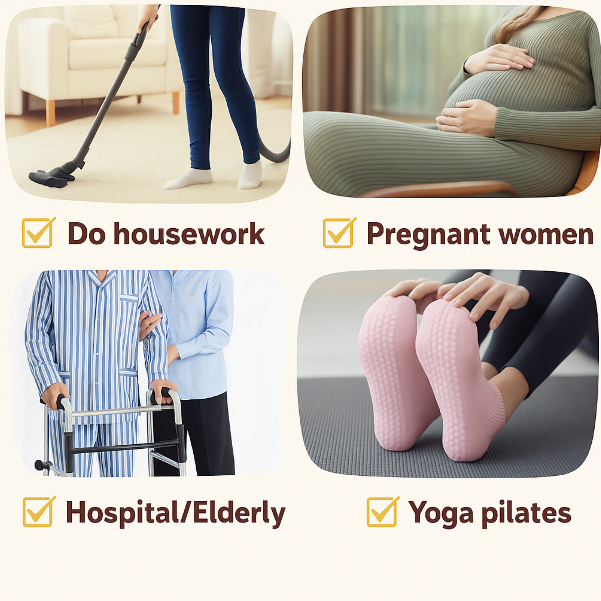 Save & Balanced Non-Slip Socks