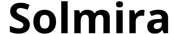 Black 'Solmira' logo on a white background
